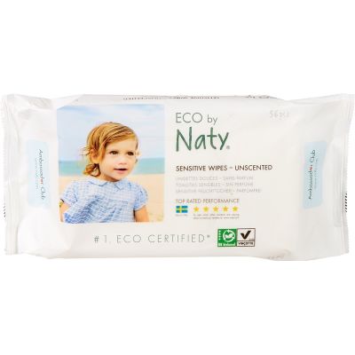 Baby doekjes geurvrij van Naty, 6 x 56 stk